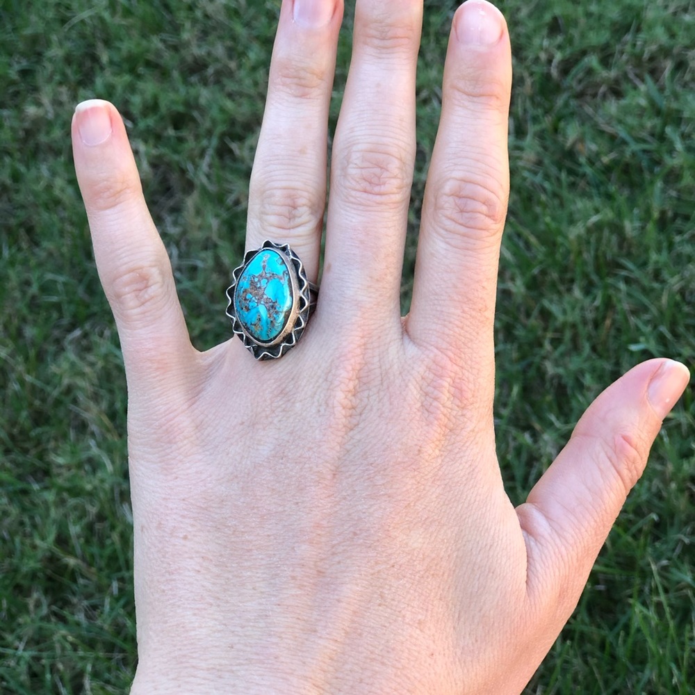Vintage Navajo turquoise sterling ring